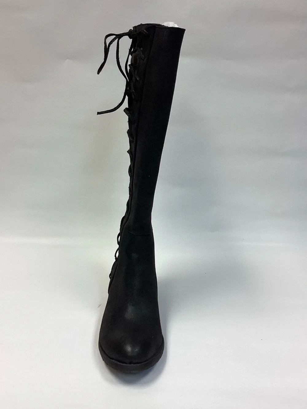 Very Volatile Black Over-the-Knee Lace-Up Riding Boots